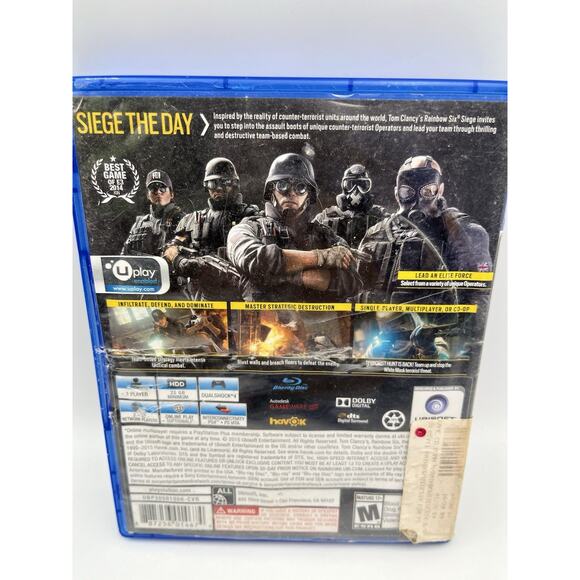 Tom Clancy's Rainbow Six Siege (PlayStation 4, 2015) Ubisoft PS4 Video Game - Picture 2 of 5